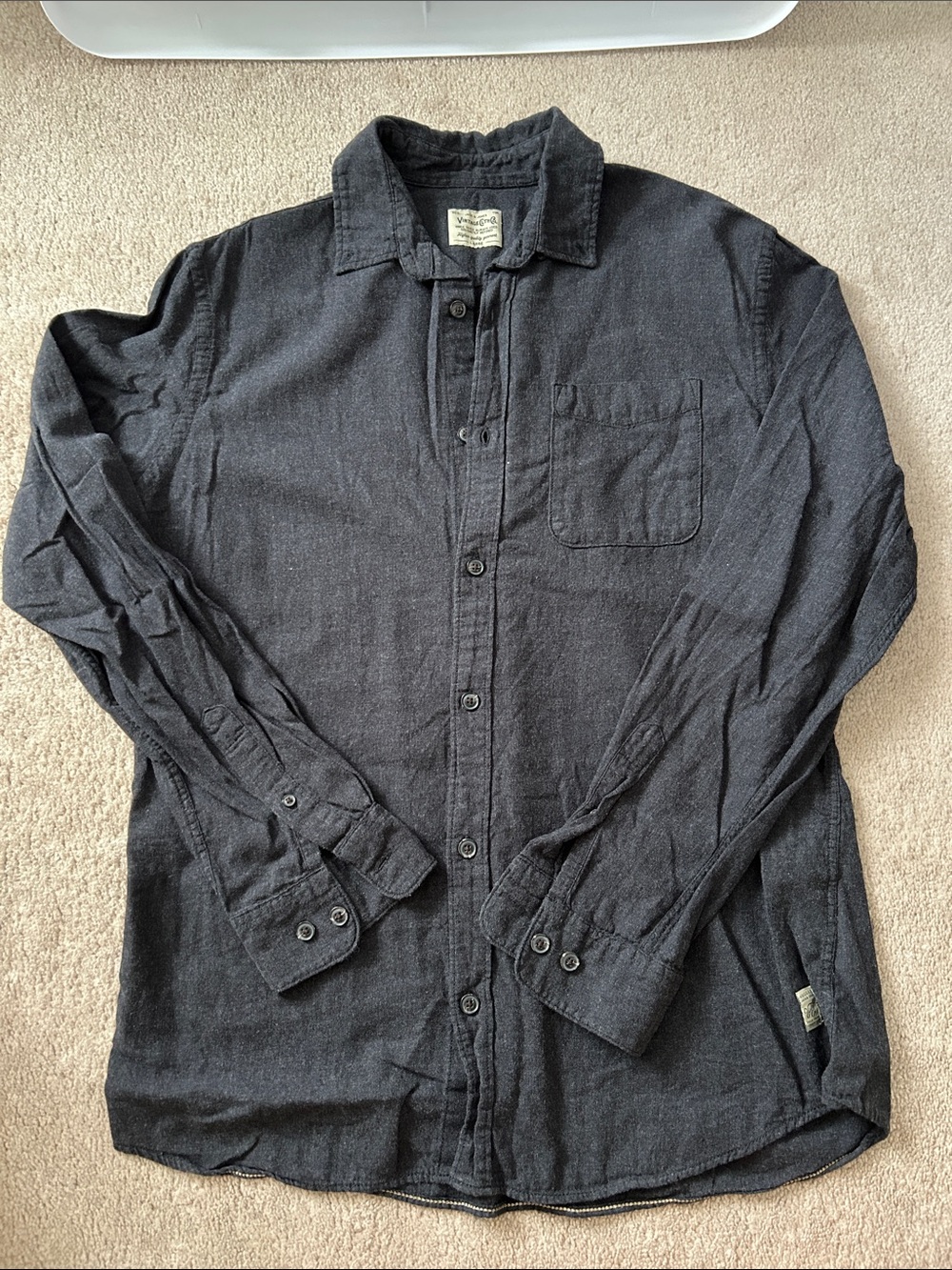 Jack and Jones Men's Dark Charcoal Button-Down Shirt